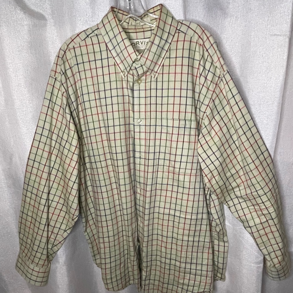 Orvis Shirt Mens XL Plaid Long Sleeve Button Down Fishing shirt‌‌‌‌‌‌‌‌ - Picture 3 of 7